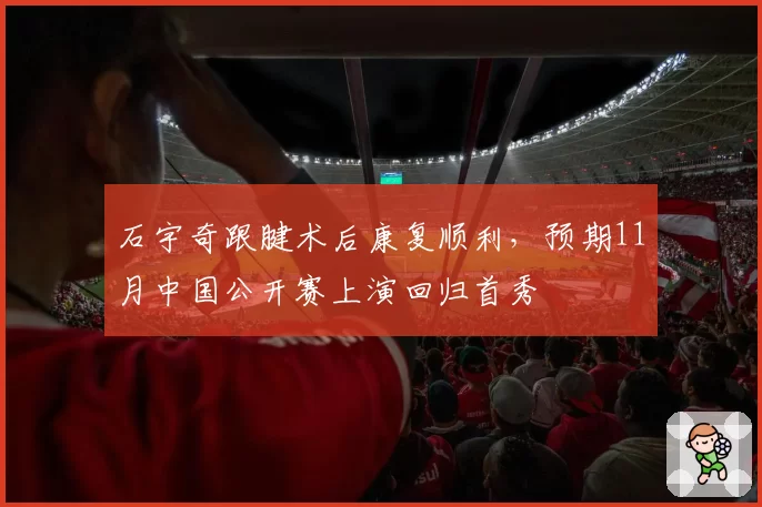 石宇奇跟腱术后康复顺利，预期11月中国公开赛上演回归首秀